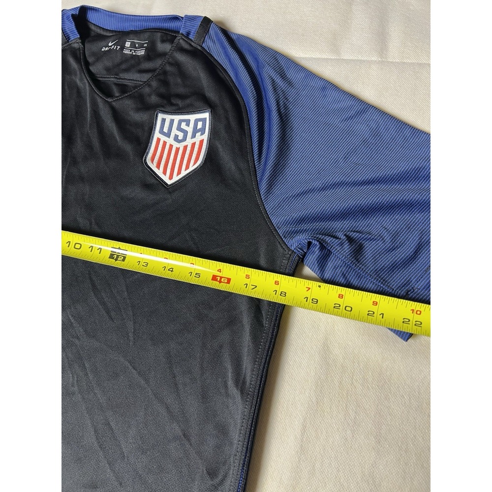 Nike Dri-FIT USA Soccer Jersey Shirt Men's Size Small Black Blue & Red - Picture 4 of 9